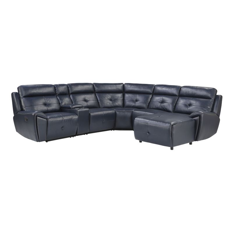Veilleux Modular Reclining Sectional Sofa with Right Chaise - Dark Brown