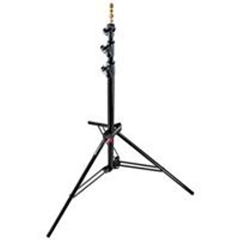 Manfrotto 1005BAC 107" Air Cushioned Aluminum Ranker Light Stand with 3-Sections & 2 Risers, Black