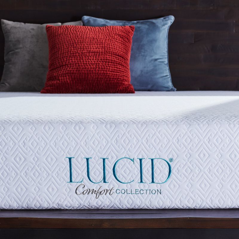 LUCID Comfort Collection 10-inch Queen-size Gel Memory Foam Mattress - Queen