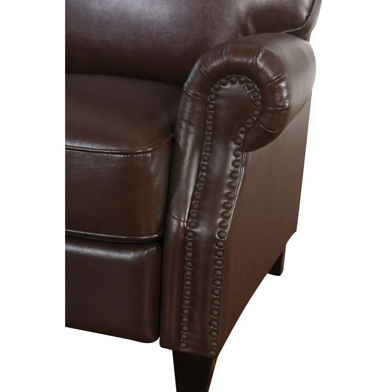 Abbyson Carla Bonded Leather Push Back Recliner - Red