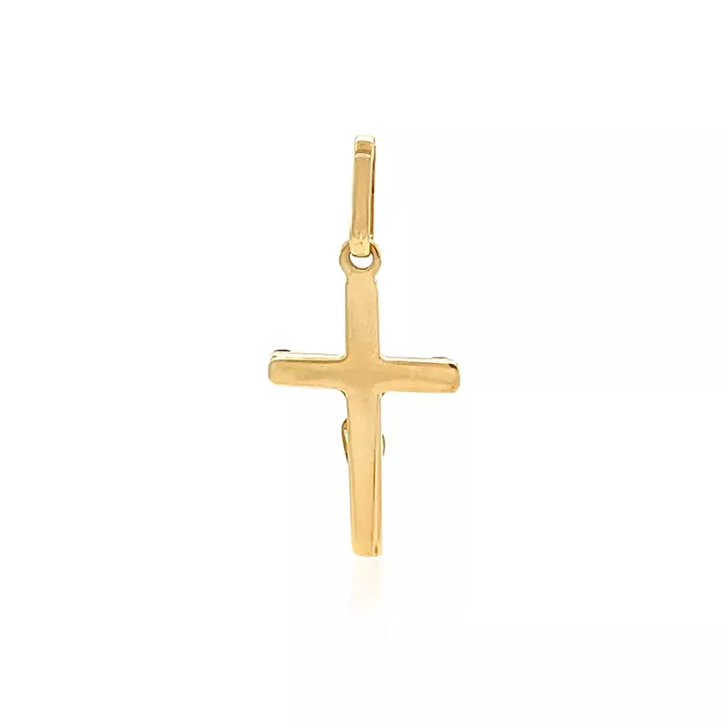 14k Two Tone Gold Crucifix Motif Pendant