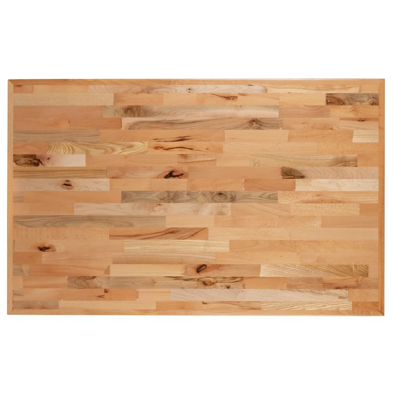 Rectangle Butcher Block Style Table Top - Restaurant Table Top - 30"W x 48"D x 2"H - Natural