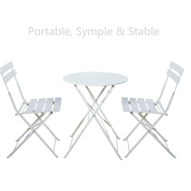 23.6ft Long Bistro Set Table And Chair 3 Piece - 23.6*28 - Peacock Blue