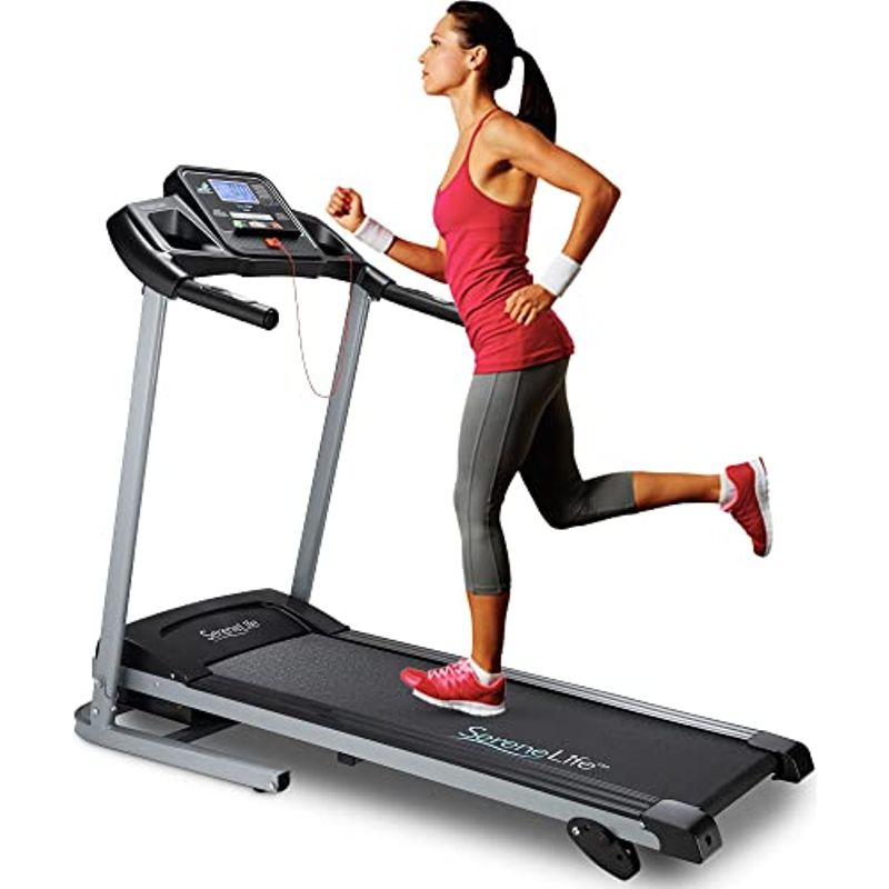 Folding Treadmill Exercise Running Machine - Electric Motorized Running Exercise Equipment w/ 36 Pre-Set Program, 3 Incline Level,...