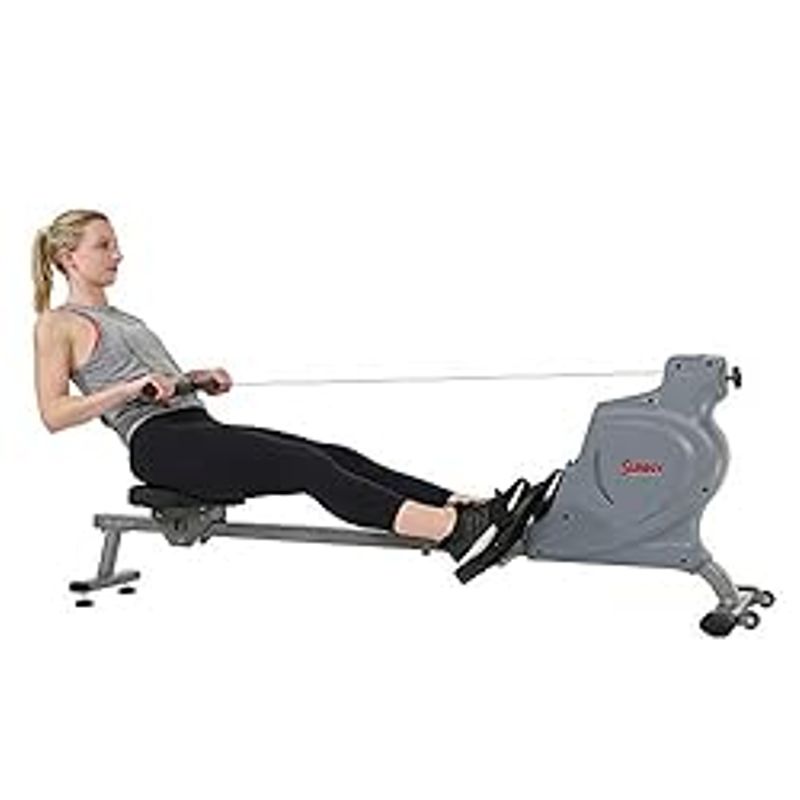 Sunny Health & Fitness Space Efficient Multi-Function Magnetic Rowing Machine
