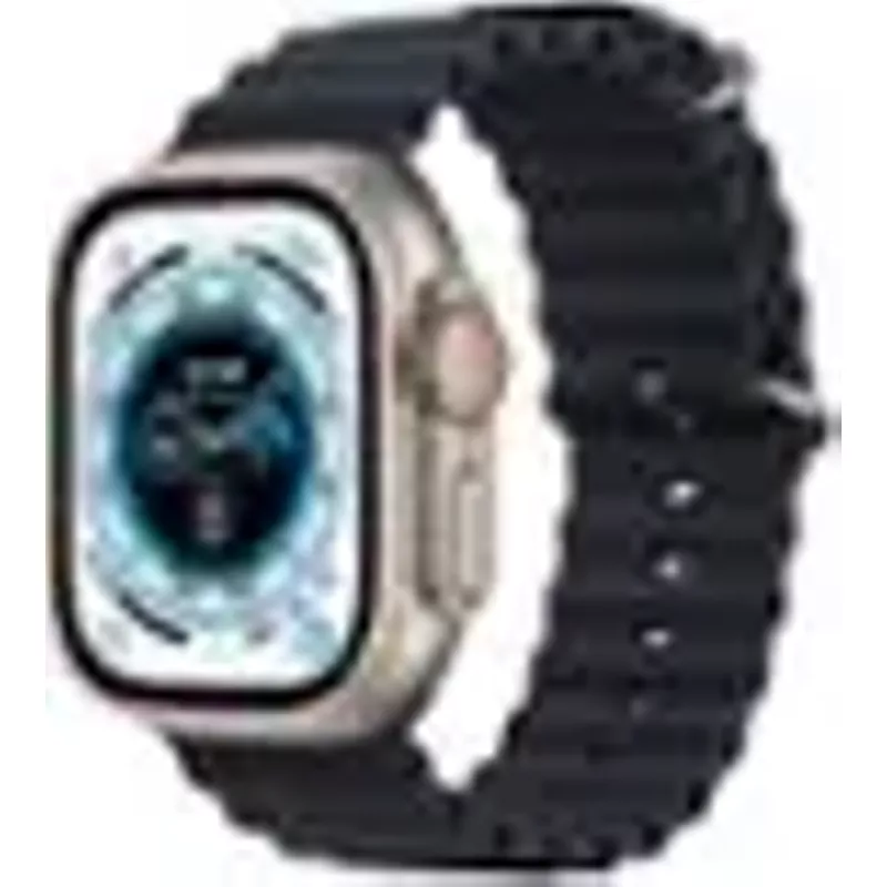 Apple Watch Ultra (GPS + Cellular) 49mm Titanium Case with Midnight Ocean Band - Titanium