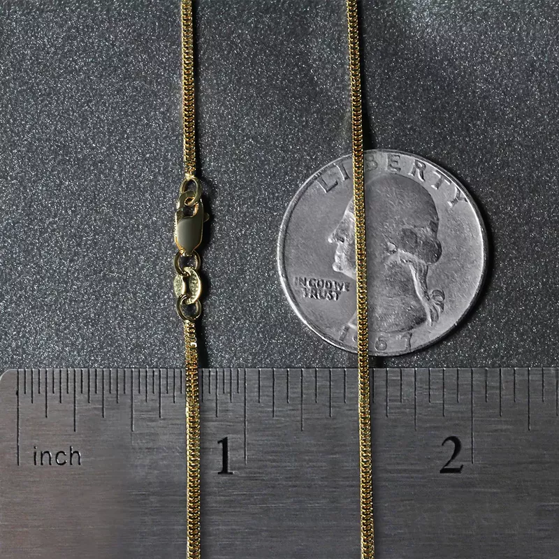14k Yellow Gold Milano Chain 1.1mm (16 Inch)