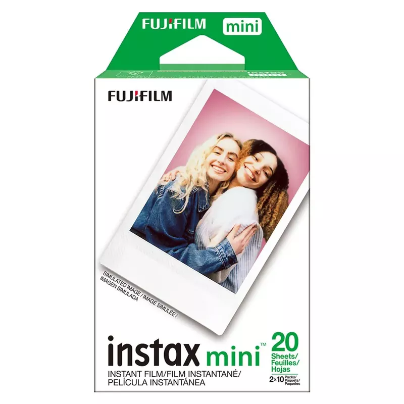 Fujifilm Instax Hybrid Mini LiPlay Instant Camera, Blush Gold, Bundle with 2x Twin Pack Daylight Film, Tripod, Shoulder Bag and 32GB microSDHC Memory Card