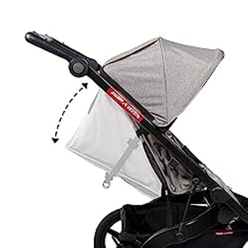 Radio Flyer Momentum Jogging Stroller, Infant Stroller with Quick Switch, 6+ Months, Gray