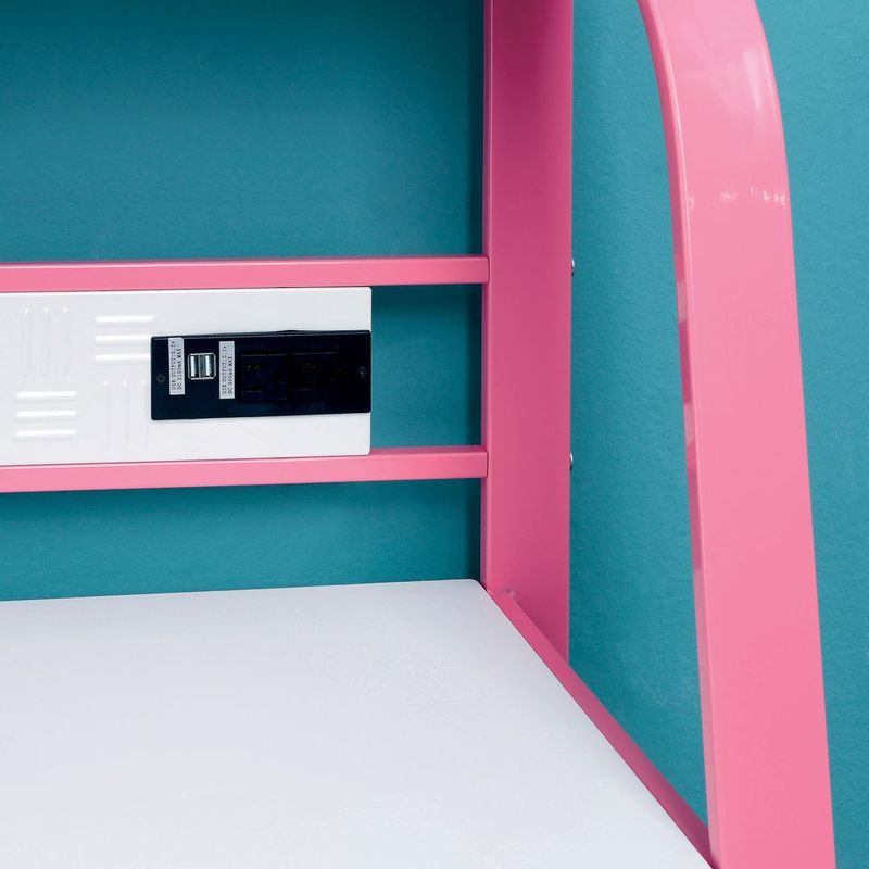 Furniture of America Feln Pink 2-piece Racing Writing Desk Set - Pink