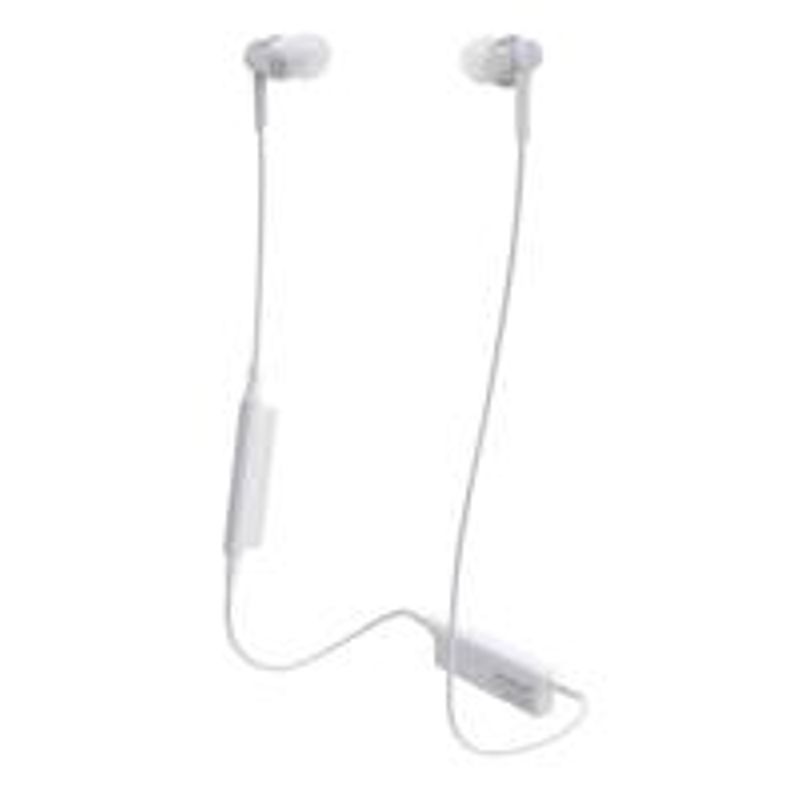 Audio-Technica ATH-CKR35BT Sound Reality Wireless In-Ear Headphones with Mic, Silver
