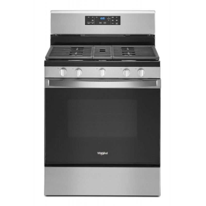 Whirlpool 5 Cu. Ft. Stainless Steel Gas Range With Center Oval Burner