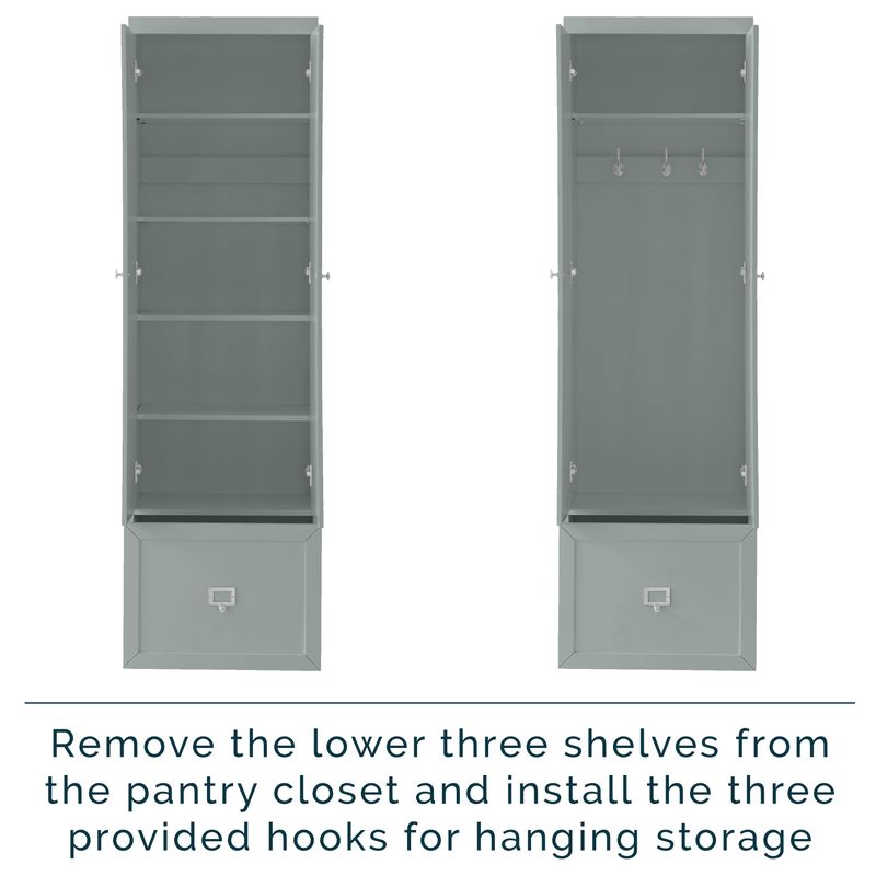 Harper 6Pc Entryway Set - 16.5"x121"x74" - Gray