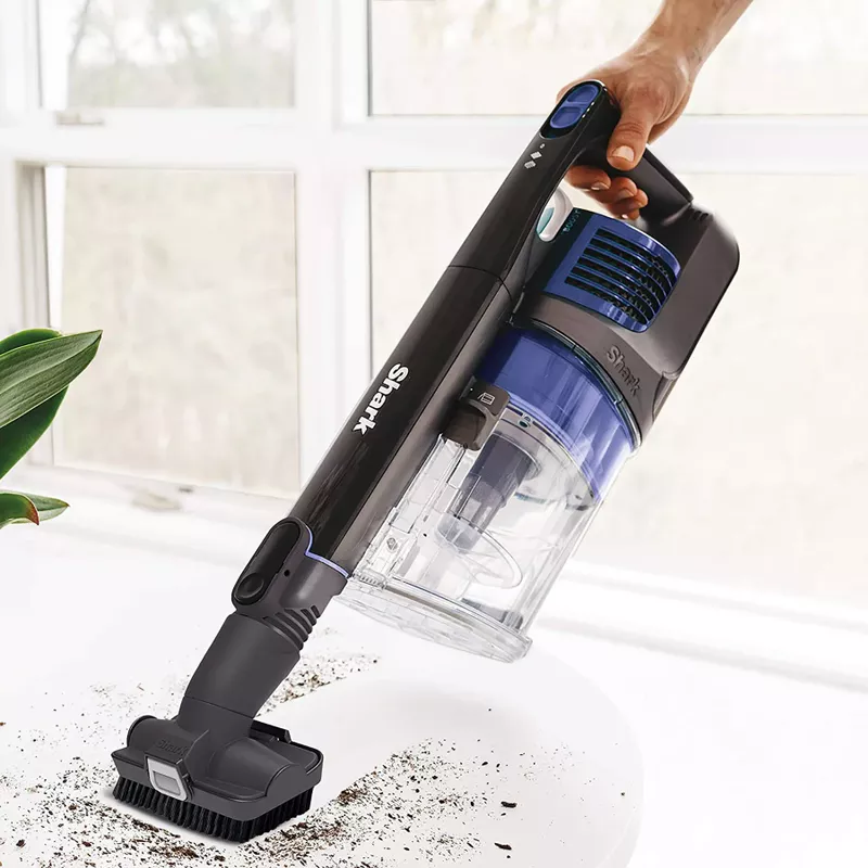 Shark - Pet Cordless Stick Vacuum with XL Dust Cup, LED Headlights - Blue Iris