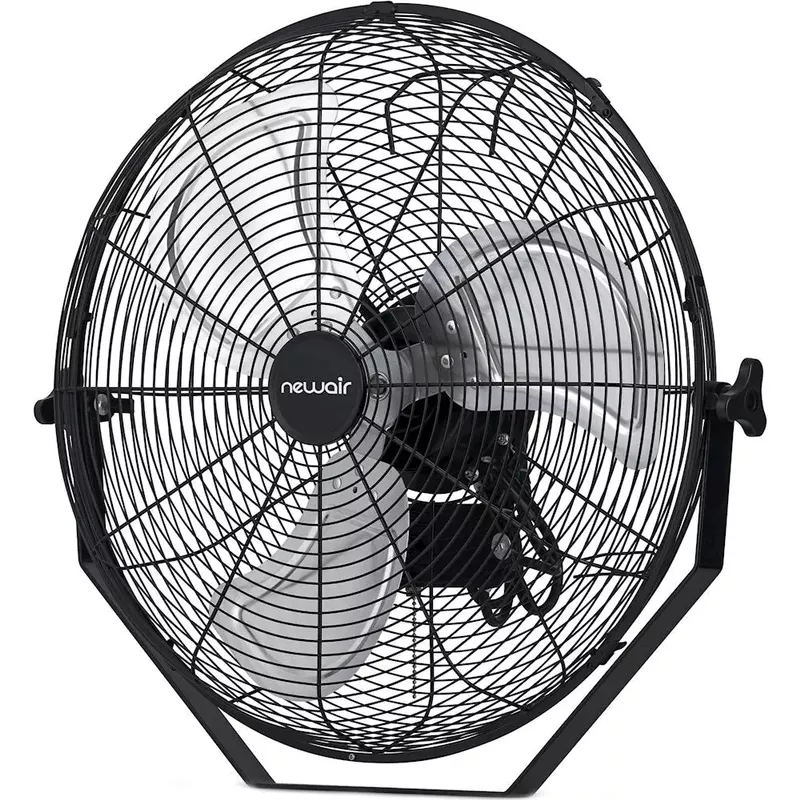 NewAir - 4650 CFM 20" Outdoor High Velocity Wall Mounted Fan with 3 Fan Speeds and Adjustable Tilt Head - Black
