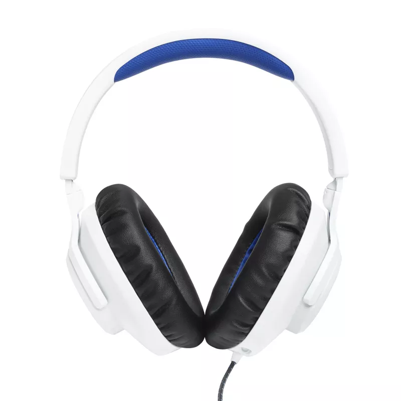JBL Quantum 100P Console Wired Gaming Headset for PlayStation White & Blue