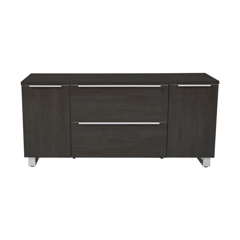 Rye Studio Tivoli Credenza with 2 Filing Drawers and 2 Doors - Brown
