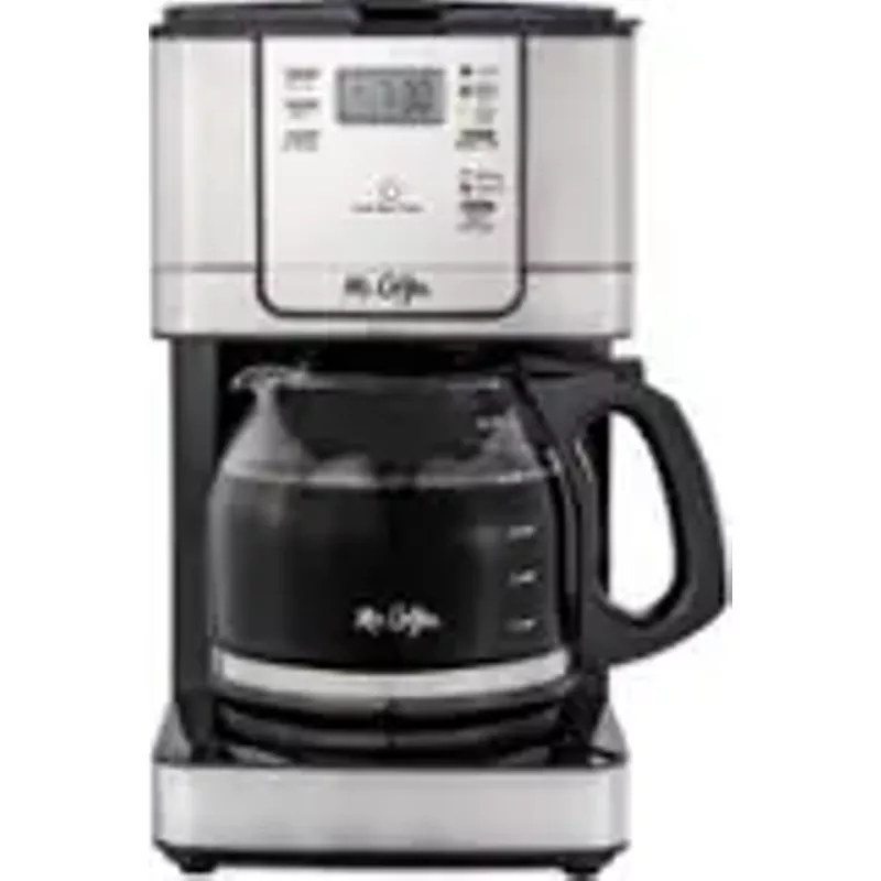 Mr. Coffee - 12-Cup Coffee Maker with Strong Brew Selector - Stainless Steel