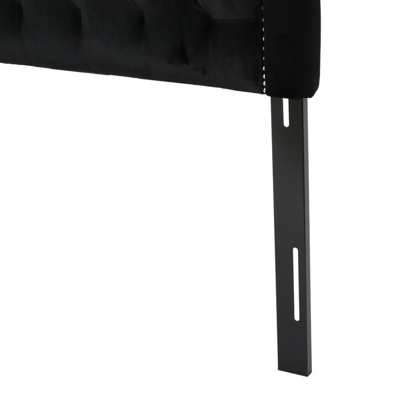 Killian Glam Velvet Full/Queen Headboard by Christopher Knight Home - Black