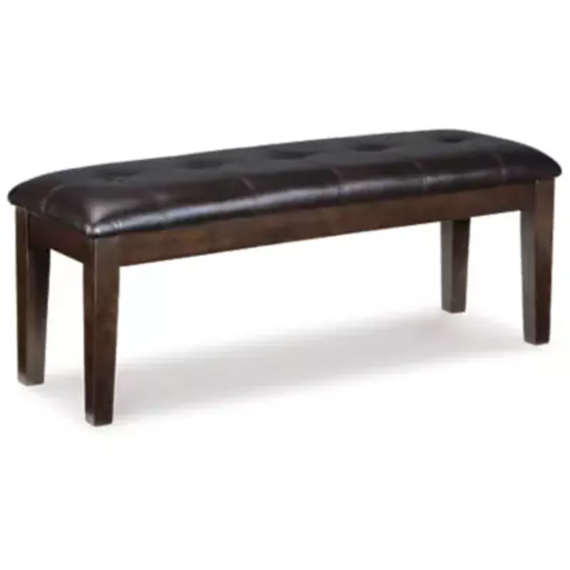 Dark Brown Haddigan Large Upholstered Dining Room Bench