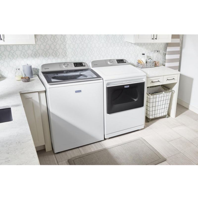 Alt View Zoom 12. Maytag - 7.4 Cu. Ft. Smart Electric Dryer with Steam and Extra Power Button - White