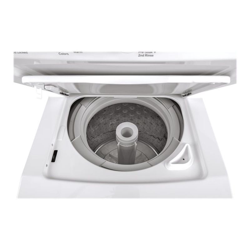 Ge Unitized Spacemaker 24" White Stack Washer With Gas Dryer