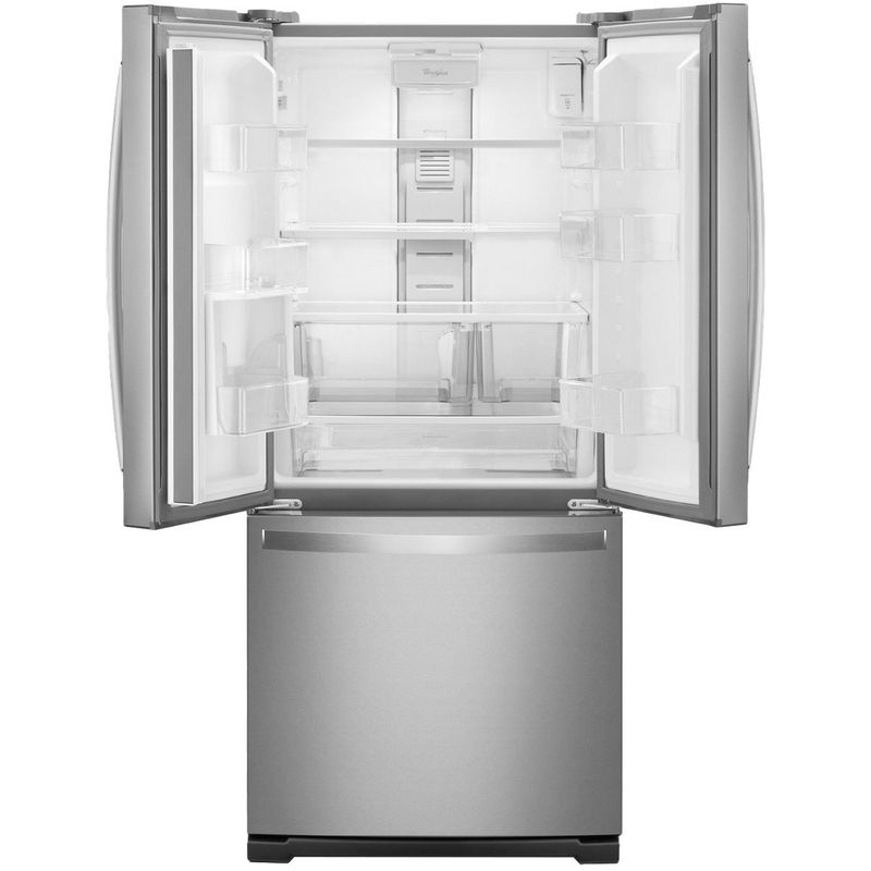 Alt View Zoom 2. Whirlpool - 19.7 Cu. Ft. French Door Refrigerator - Stainless Steel