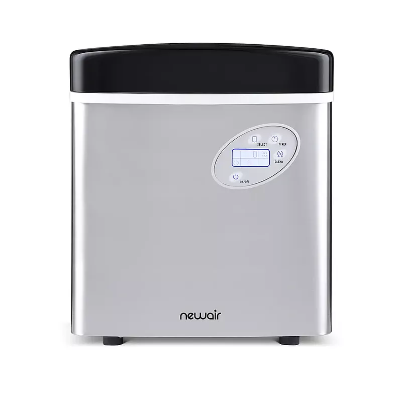 NewAir - 50-lb Portable Ice Maker - Stainless Steel