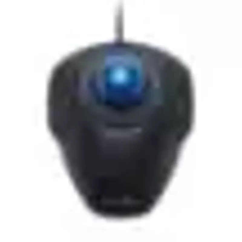 Kensington - Orbit 72337 Optical Gaming Ambidextrous Mouse with Scroll Ring - Black and Blue