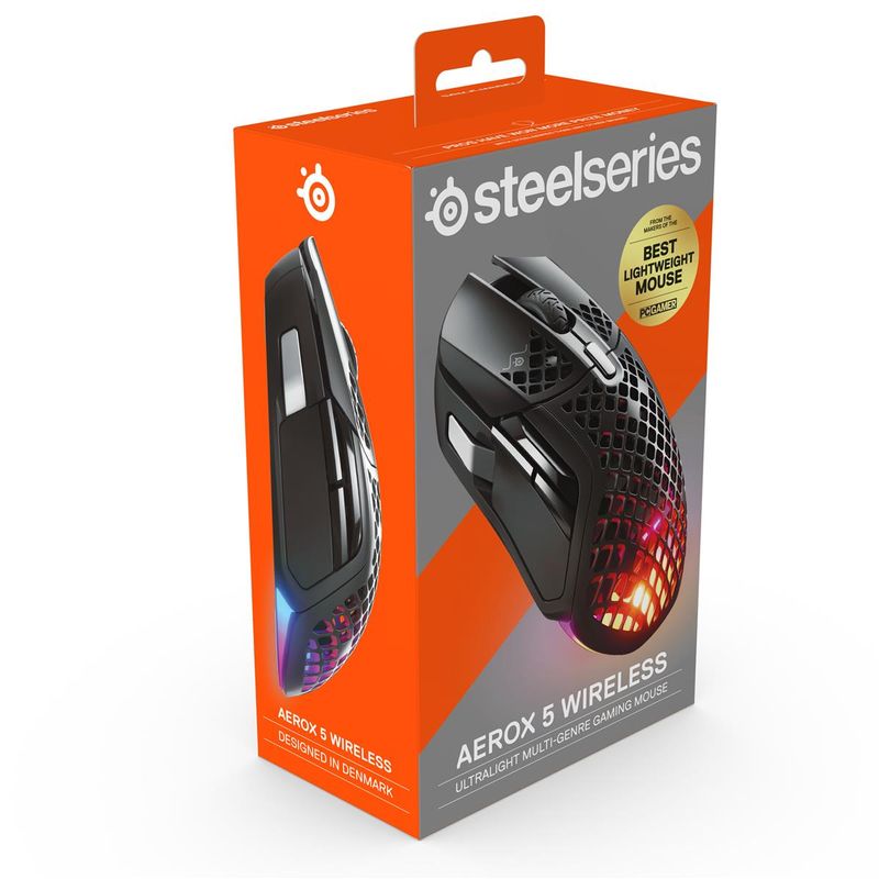 SteelSeries Aerox 5 Wireless Gaming Mouse with 6' Cable