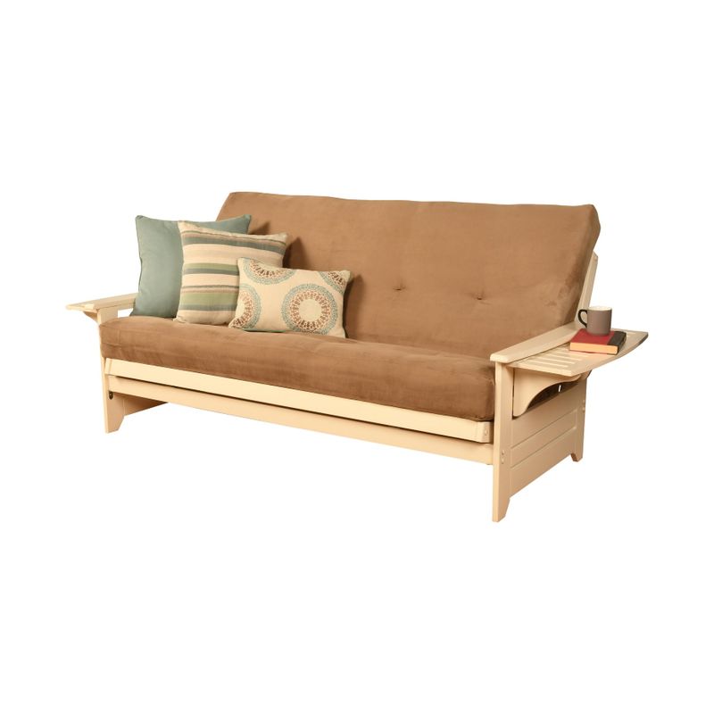 Copper Grove Dixie Futon Frame in Antique White Wood with Innerspring Mattress - Peter's Cabin