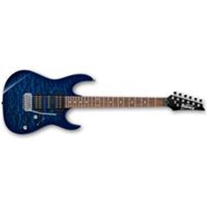 Ibanez GIO Series GRX70QA Electric Guitar, Rosewood Fretboard, Transparent Blue Burst