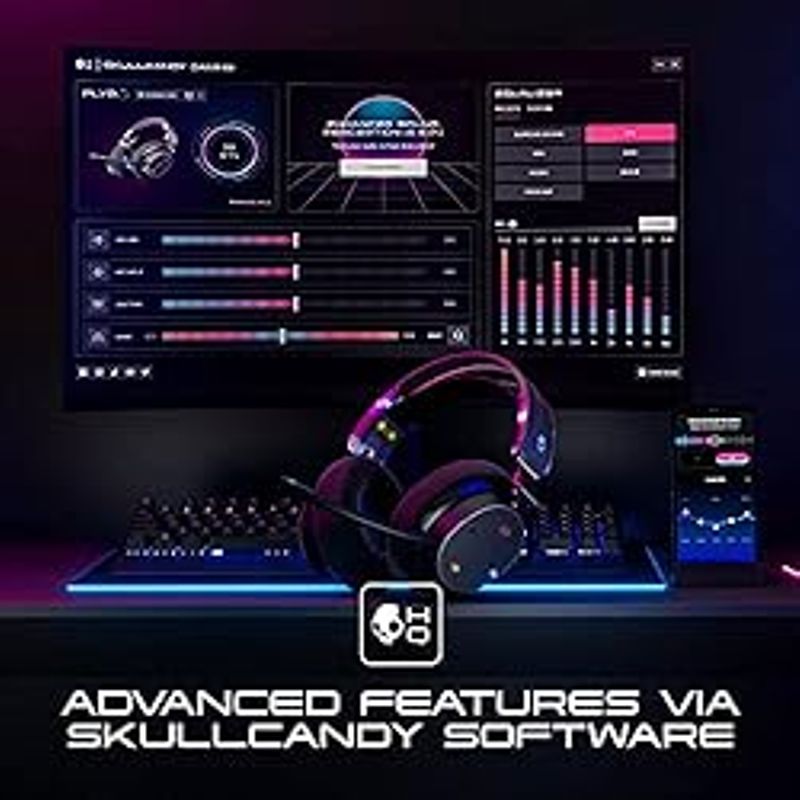 Skullcandy PLYR Multi-Platform Over-Ear Wireless Gaming Headset, Enhanced Sound Perception, 24 Hr Battery, AI Microphone, Works with Xbox...