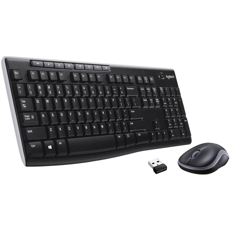 Front Zoom. Logitech - MK270 Full-size Wireless Membrane Keyboard and Mouse Bundle for Windows - Black