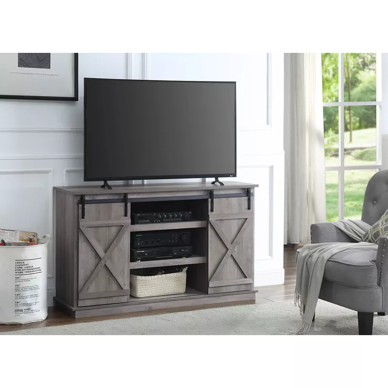 ACME Bellona TV Stand, Oak Finish