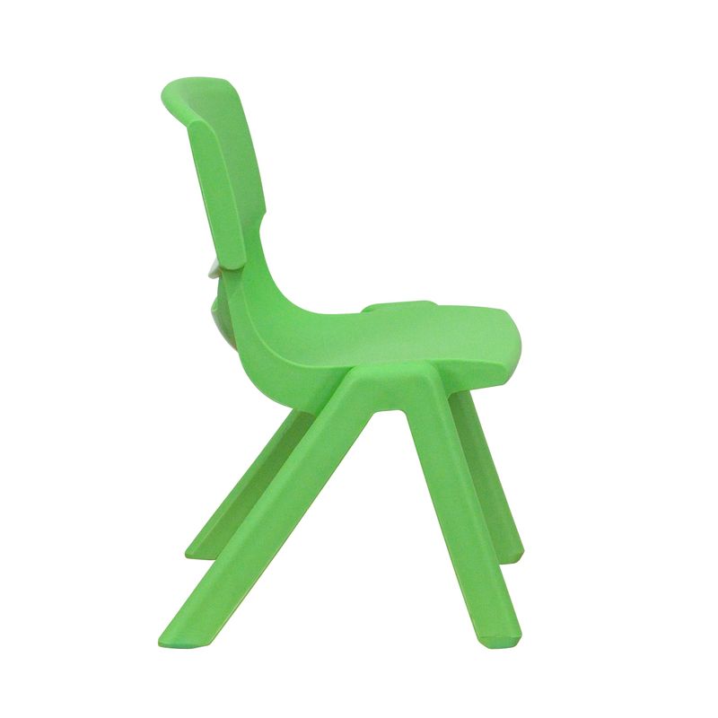 4 Pack Plastic Stackable Pre-K/School Chairs with 10.5"H Seat - Green