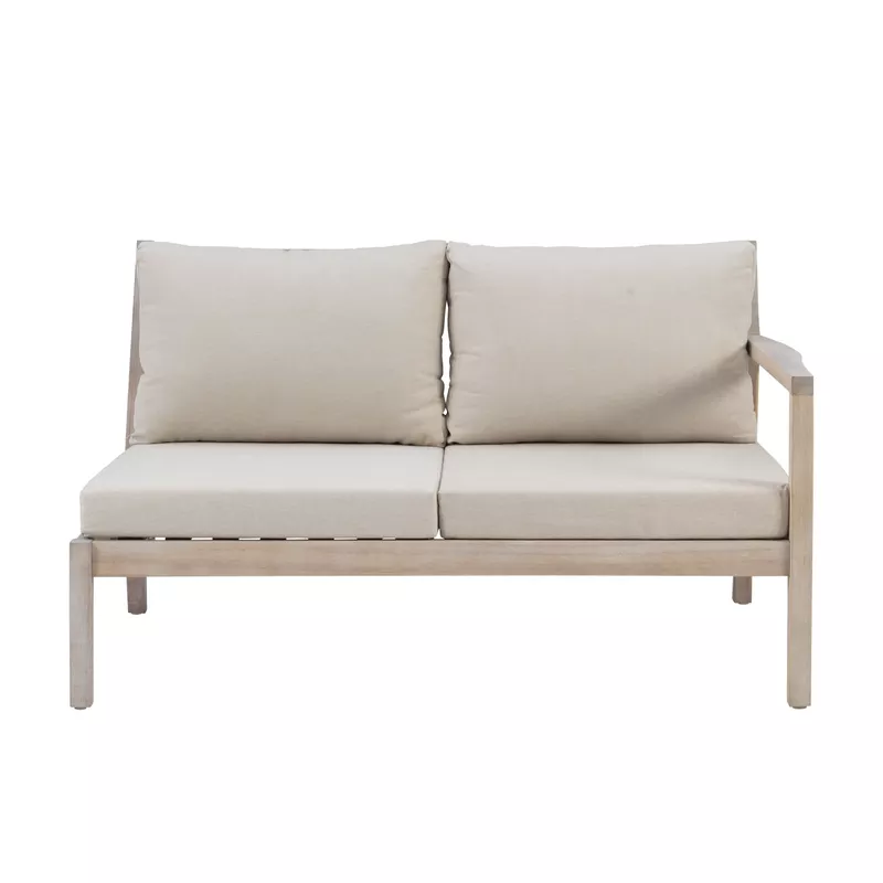 Searle Loveseat Beige Natural Set Of 2