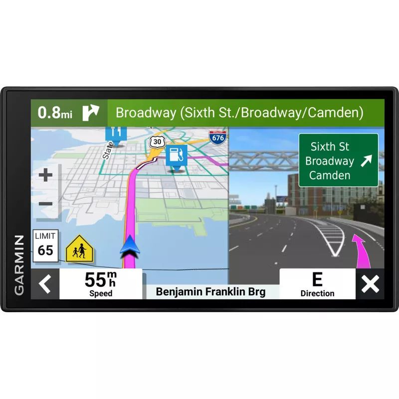 Garmin - DriveSmart 66 6" GPS with Built-In** Bluetooth, Map Updates and Traffic Updates - Black