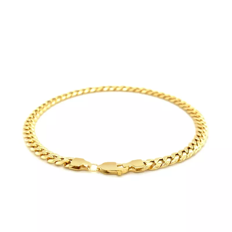 4.5mm 14k Yellow Gold Miami Cuban Bracelet (8.5 Inch)