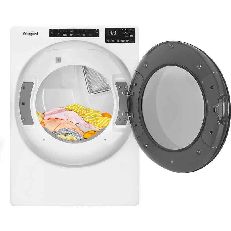 Alt View Zoom 13. Whirlpool - 7.4 Cu. Ft. Stackable Electric Dryer with Wrinkle Shield - White