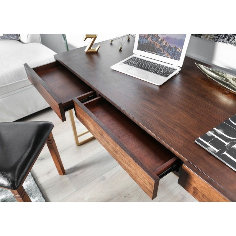 Furniture of America Vaiz Contemporary 60-inch 2-drawer Desk - Pink