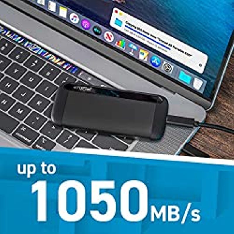Crucial X8 4TB Portable SSD  Up to 1050MB/s  USB 3.2  External Solid State Drive, USB-C, USB-A  CT4000X8SSD9