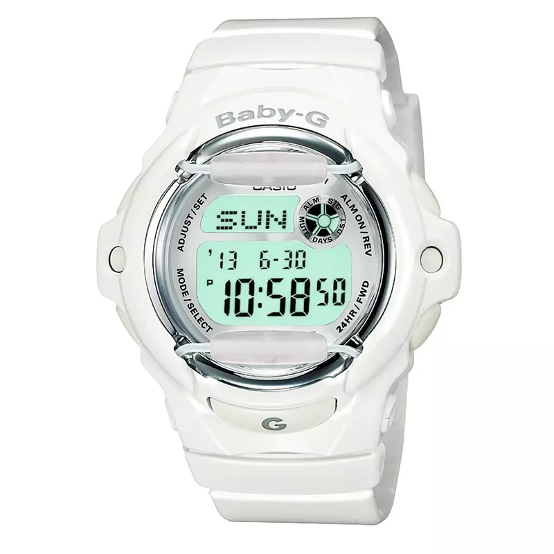 Casio - Ladies Baby-G Gloss White Jelly Digital Watch