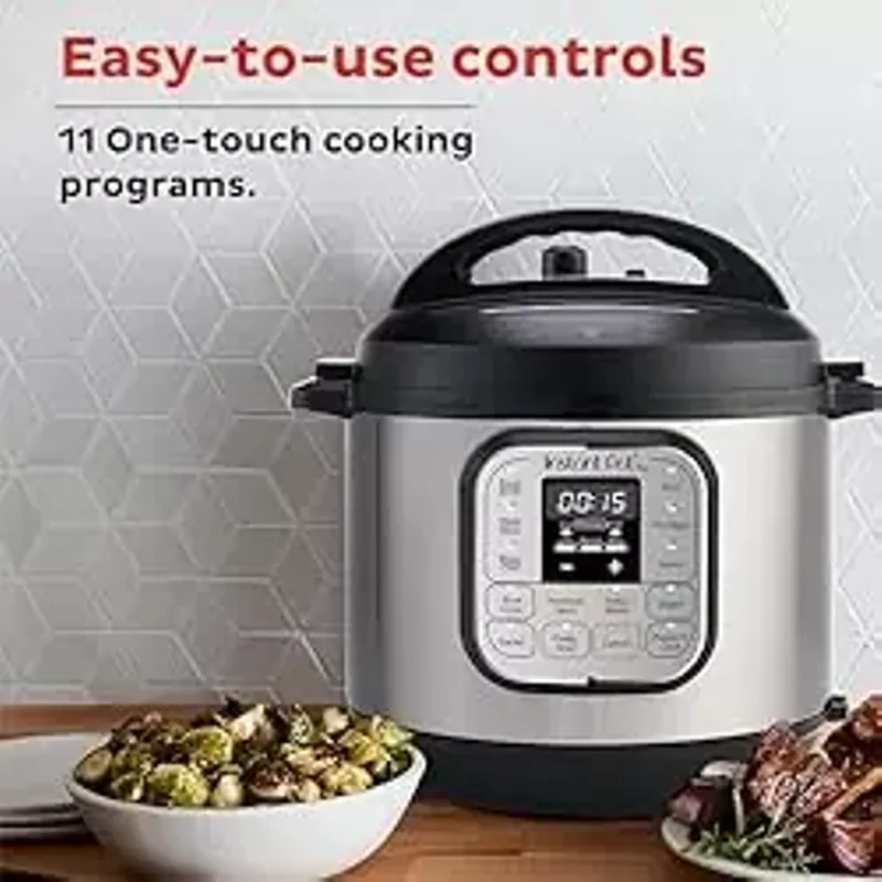 Instant Pot Duo 7-in-1 Mini Electric Pressure Cooker, Slow Rice Cooker, Steamer, Sauté, Yogurt Maker, Warmer & Sterilizer, Includes Free App with over 1900 Recipes, Stainless Steel, 3 Quart