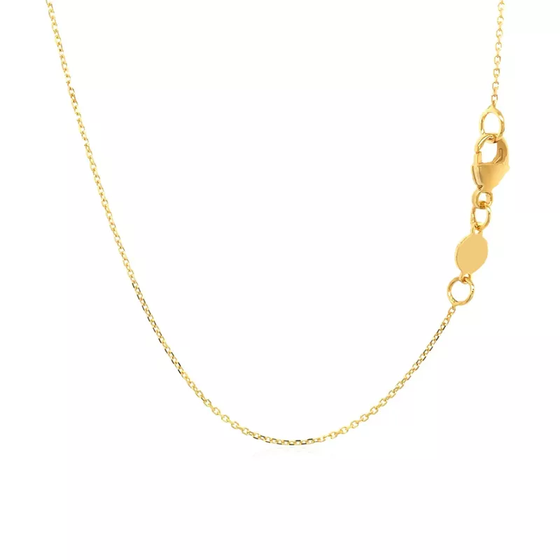 14k Yellow Gold Script LOVE Necklace (18 Inch)