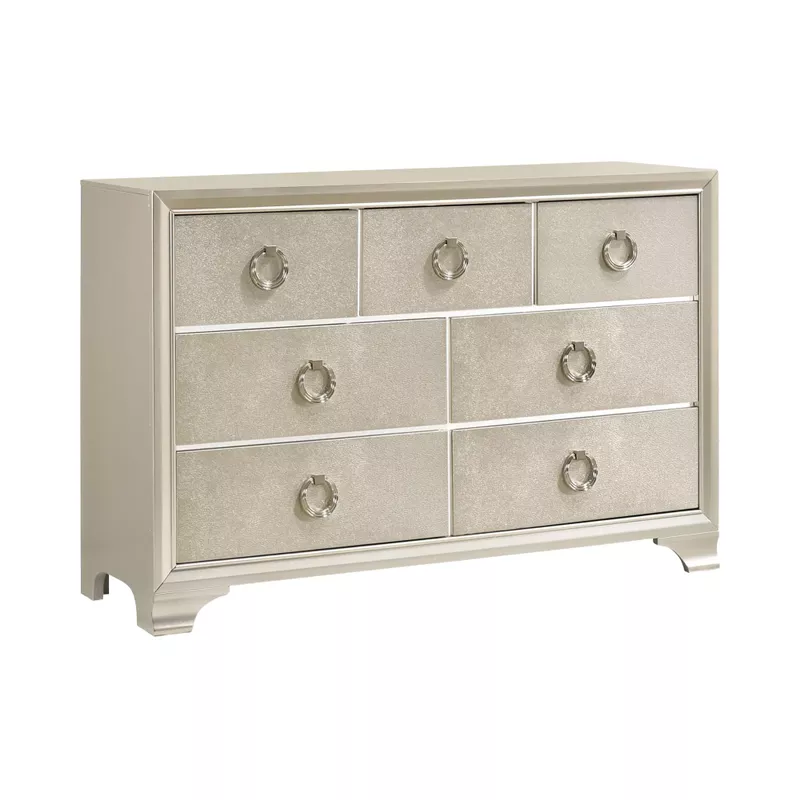 Salford 7-drawer Dresser Metallic Sterling