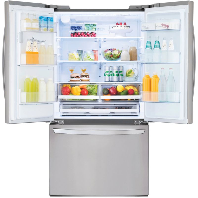 Alt View Zoom 2. LG - 26.2 Cu. Ft. French Door Smart Refrigerator with Dual Ice Maker - Stainless steel