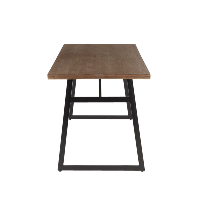 Carbon Loft Kingsley Metala and Wood Industrial Dining Table - Black/Brown