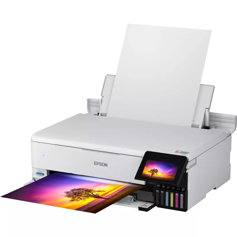 Epson - EcoTank Photo ET-8550 All-in-One Wide-format Supertank Printer - White