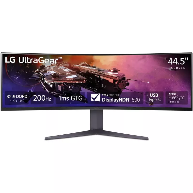 LG UltraGear 45GR75DC-B 44.5" UltraWide Dual QHD 200Hz Curved VA LCD HDR Gaming Monitor